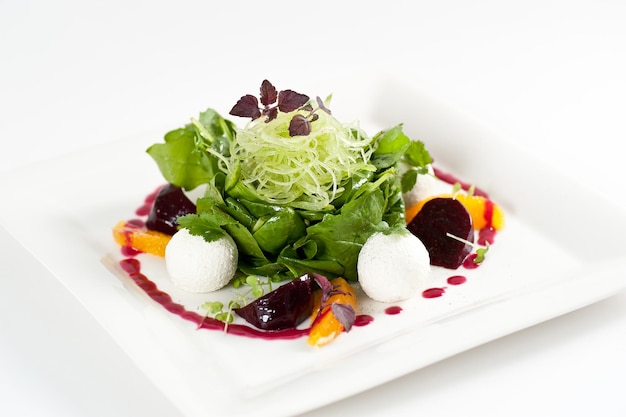 Plated seasonal salad